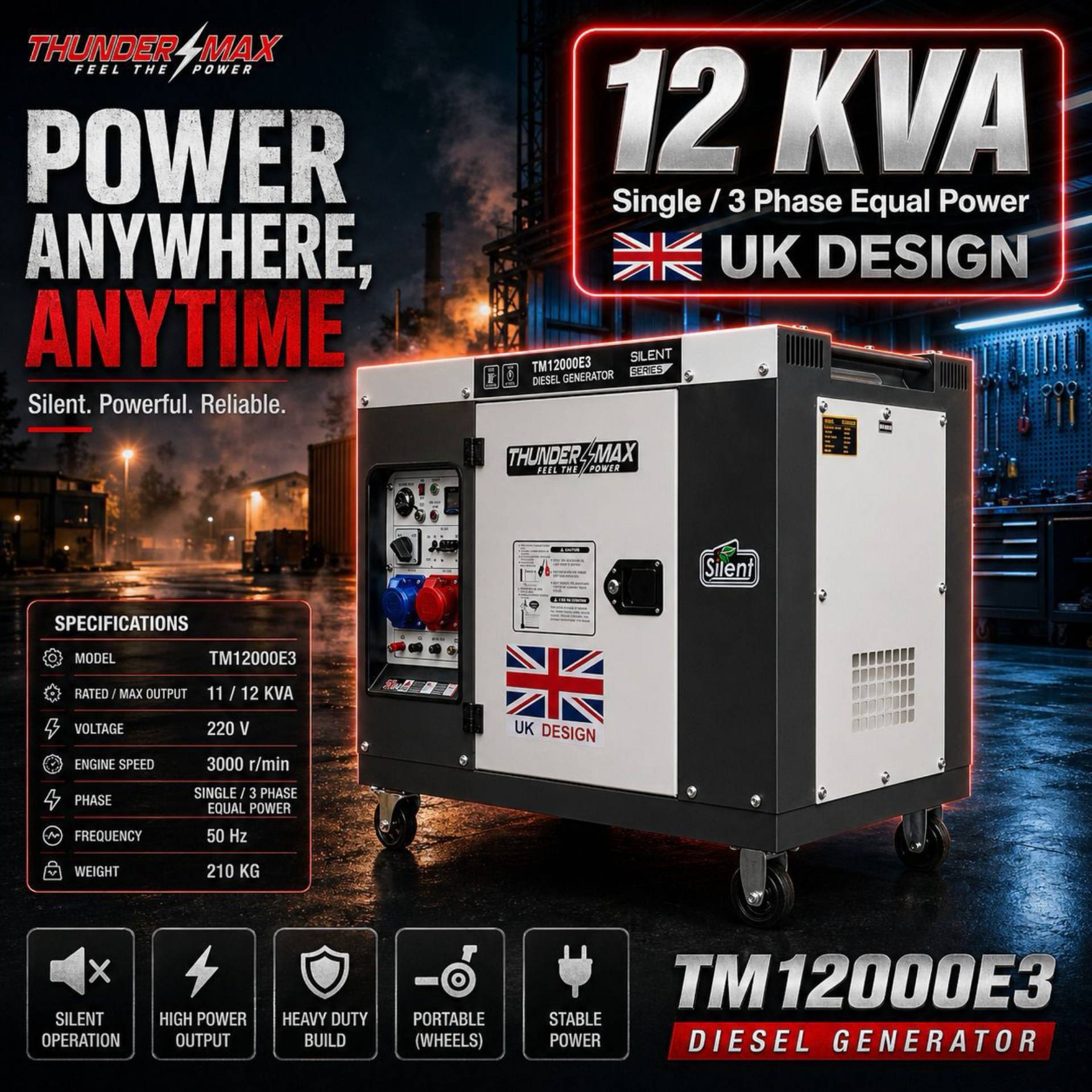 Generator Diesel Engine 3 Phase