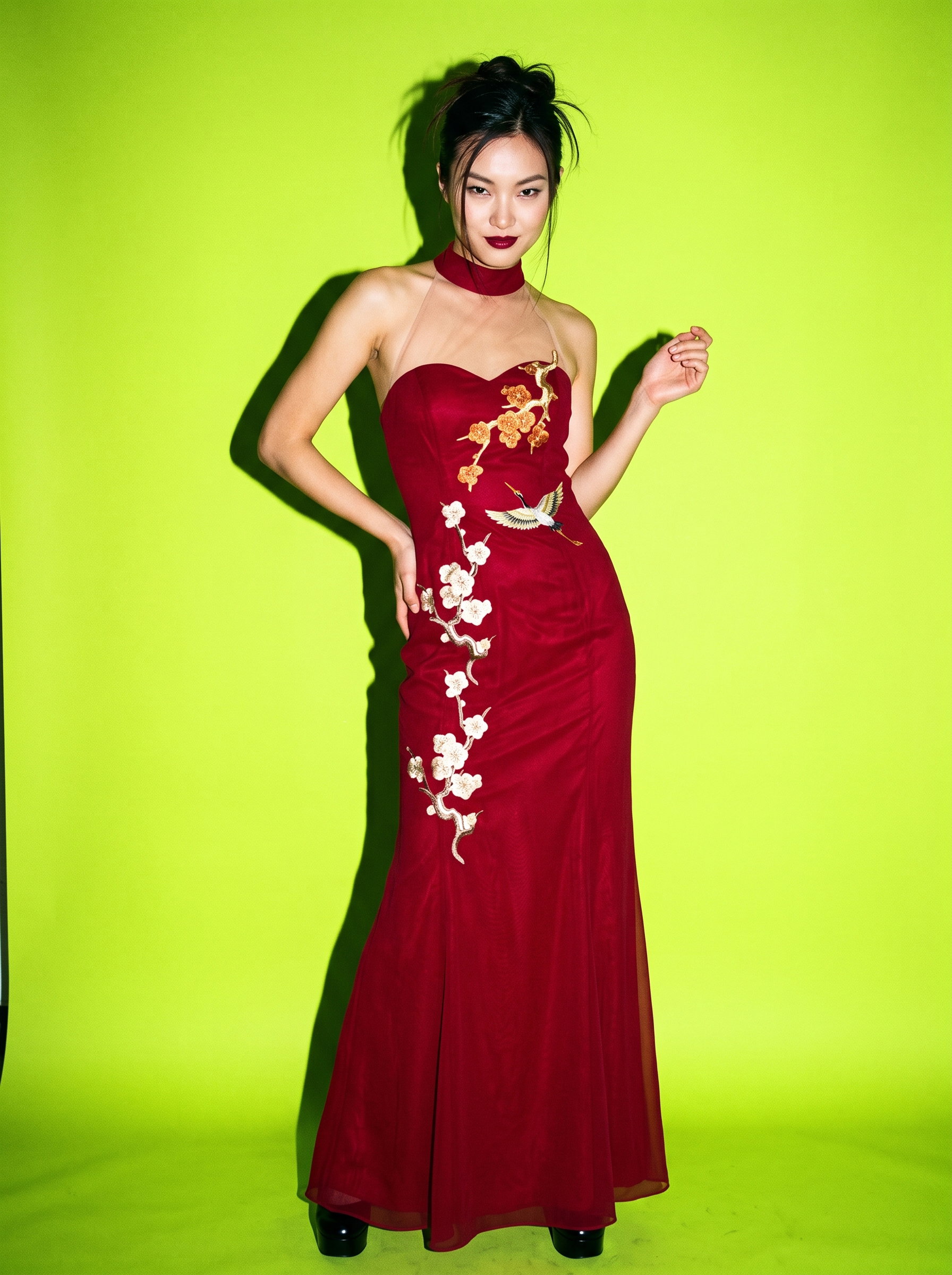 Burgundy Cheongsam _0