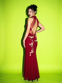 Burgundy Cheongsam 