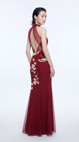 Burgundy Cheongsam 