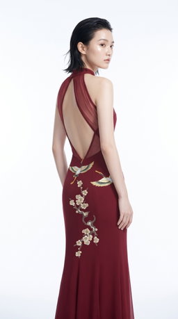 Burgundy Cheongsam 
