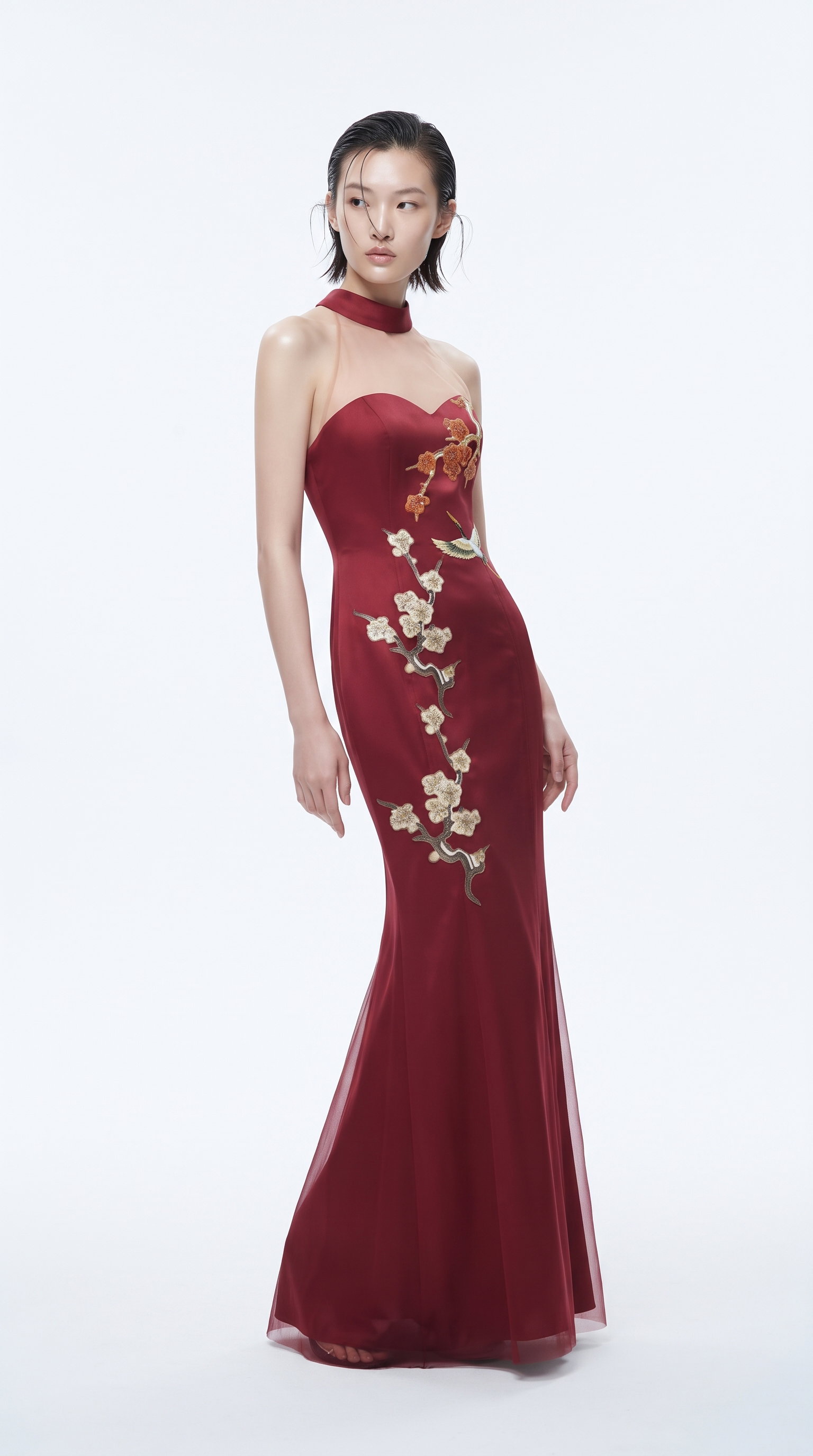 Burgundy Cheongsam _4