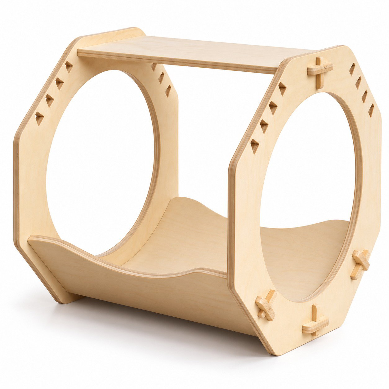 WOODEN CAT TUNNEL BED 