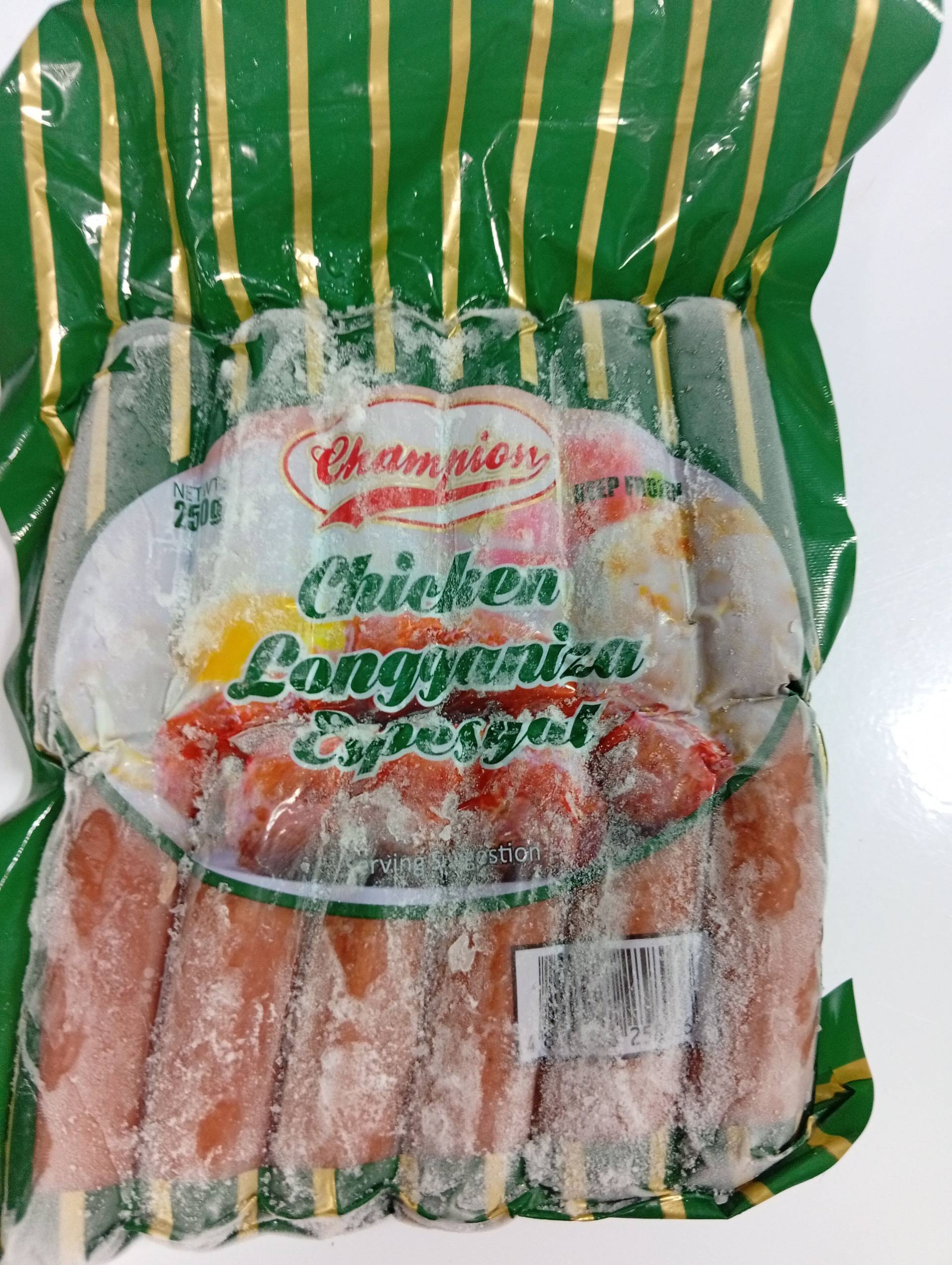 Champion chicken longaniza espesyal 250g