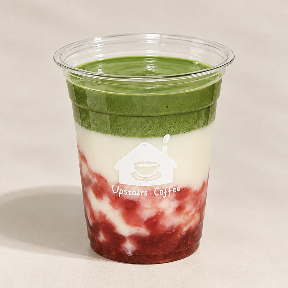 Strawberry Matcha Latte (Iced)