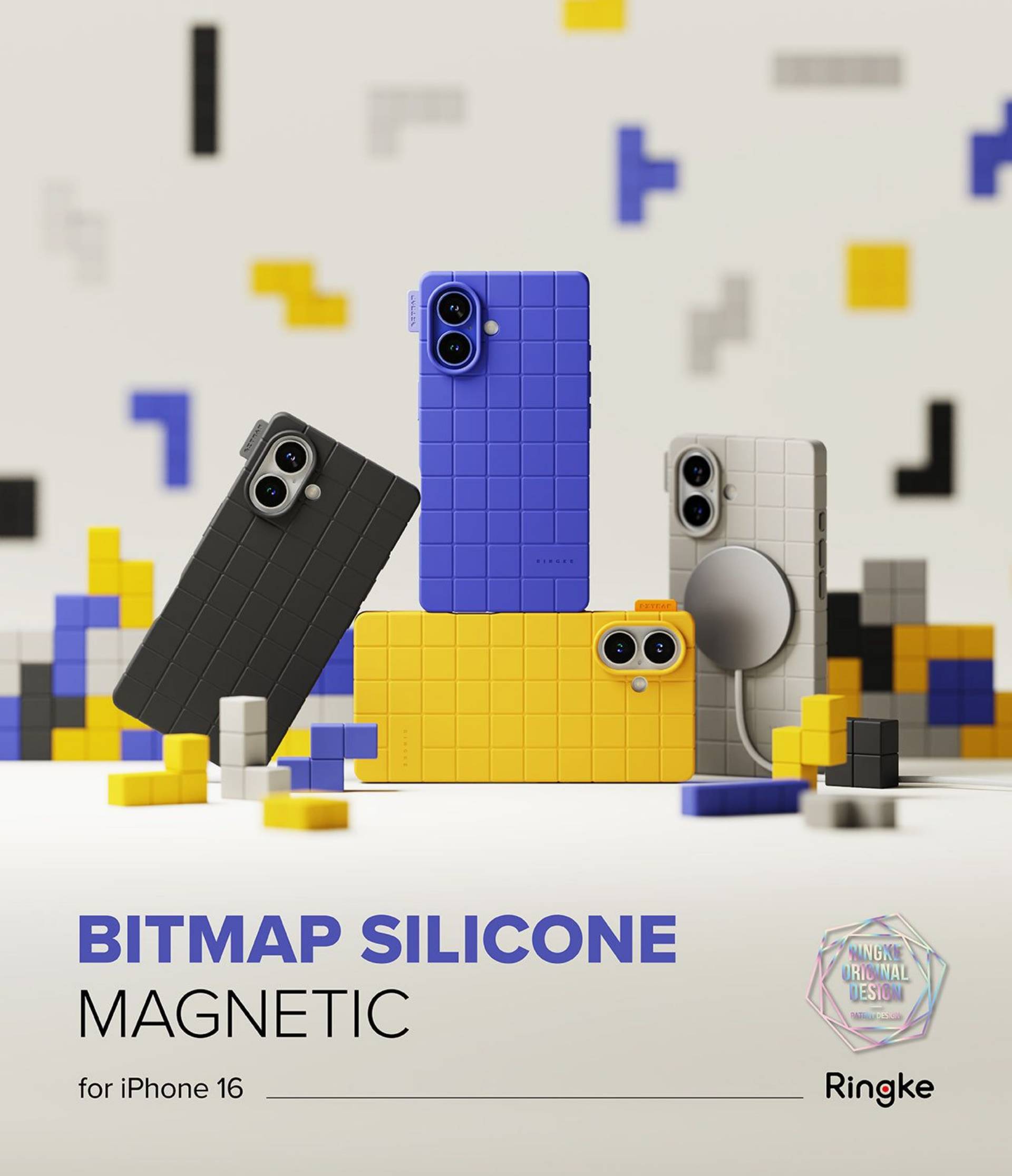 Iphone 16 BITMAP Silicone Magnetic Case