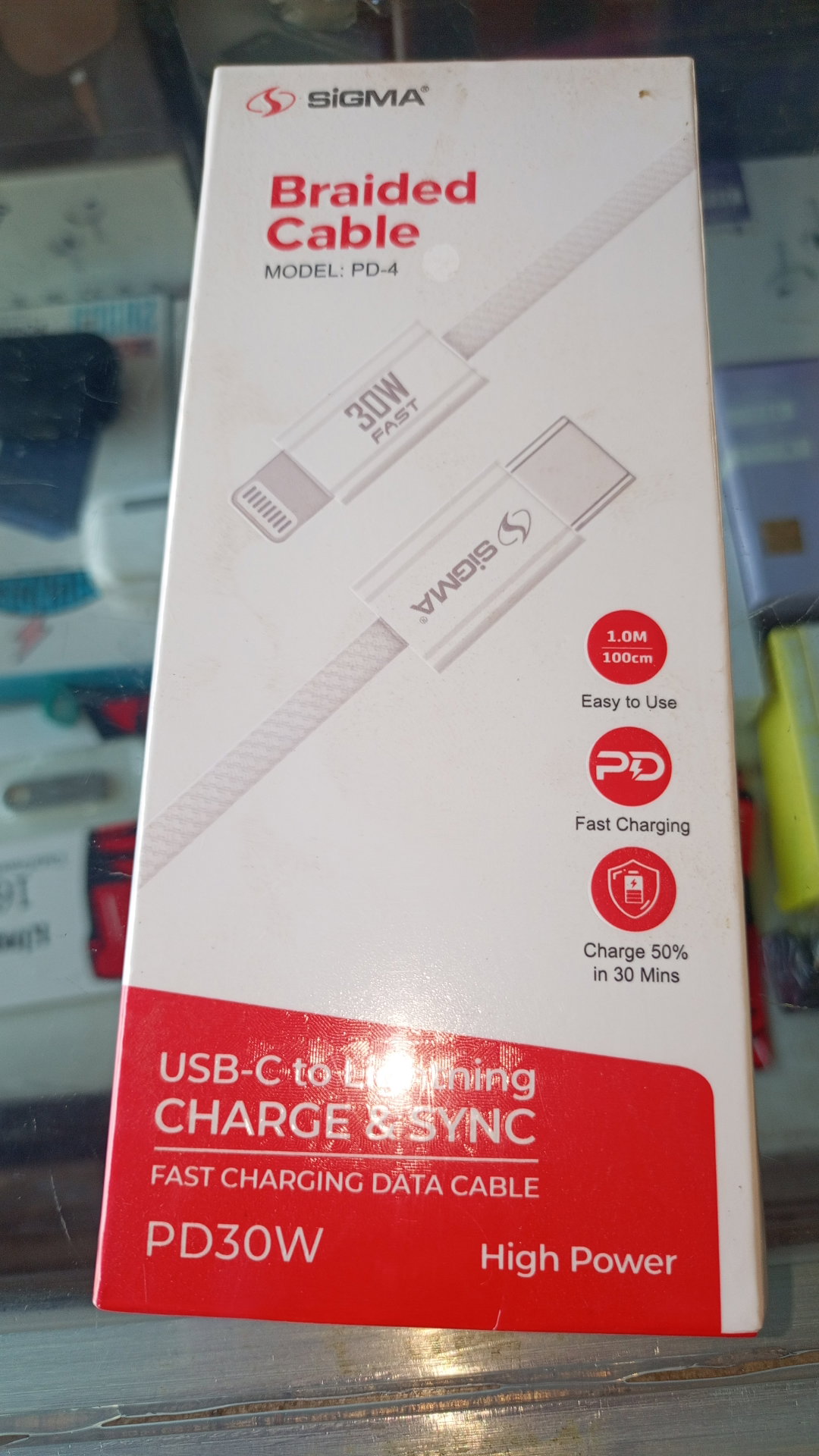 Sigma Braided Cable Type c to iOS PD30W High Power 