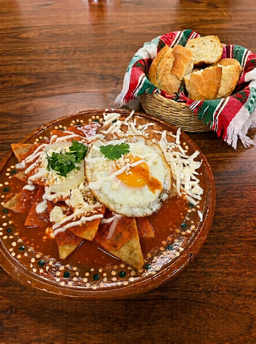 Chilaquiles Rojos con Huevo_0