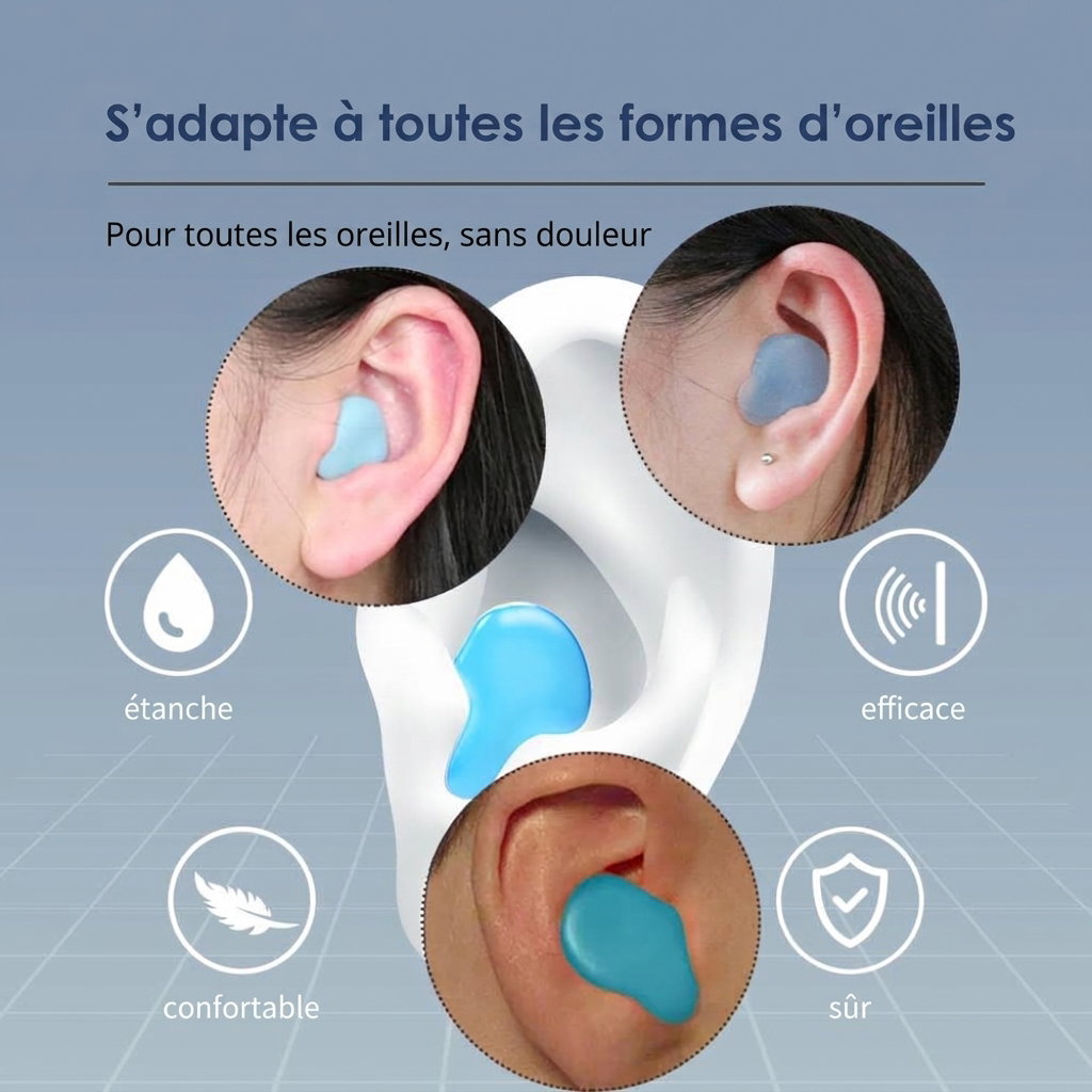 6paires(12 Bouchons)  Bouchons d'oreilles en silicone souple moulable_1