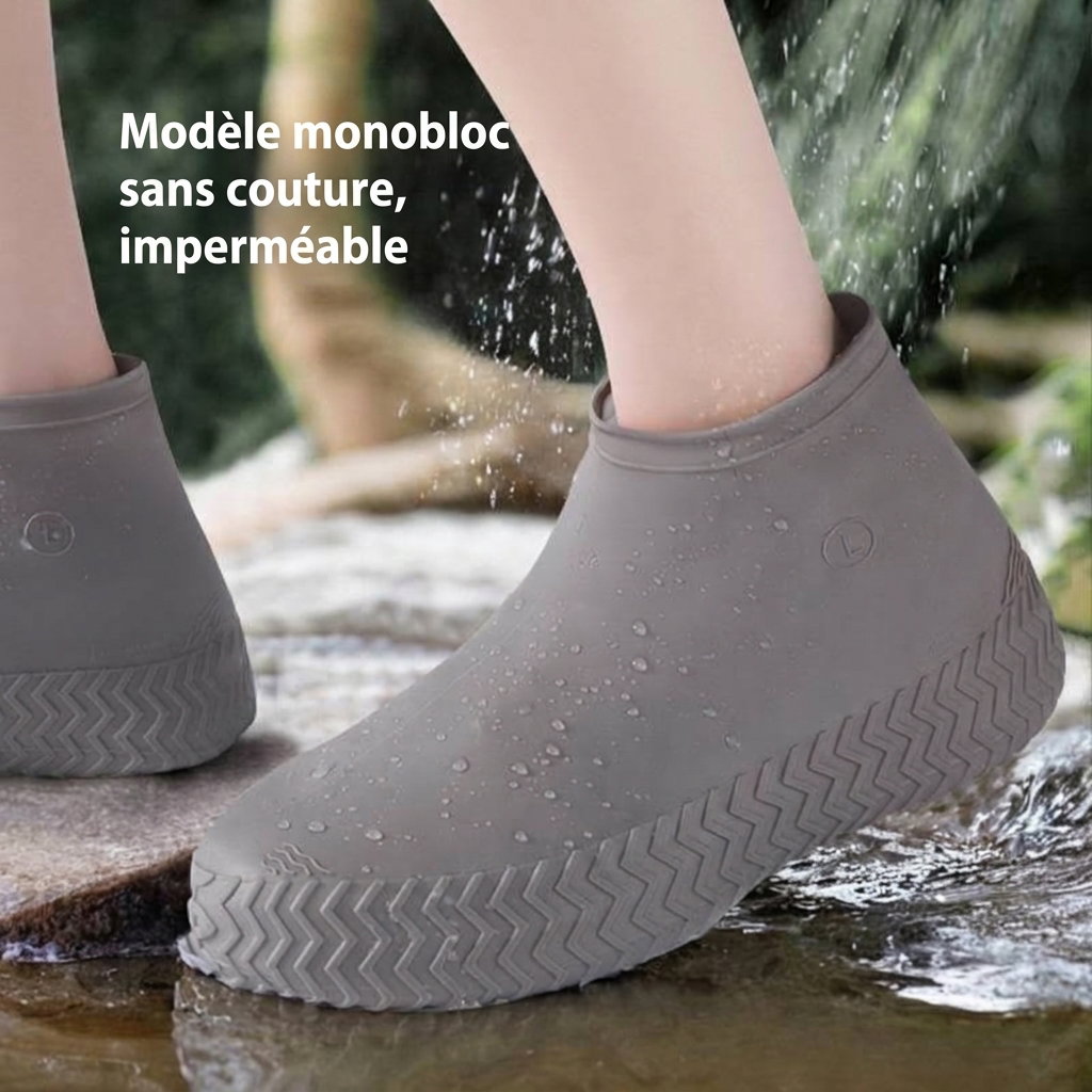 Bottes de pluie imperméables portables et durables en gel de silice_1