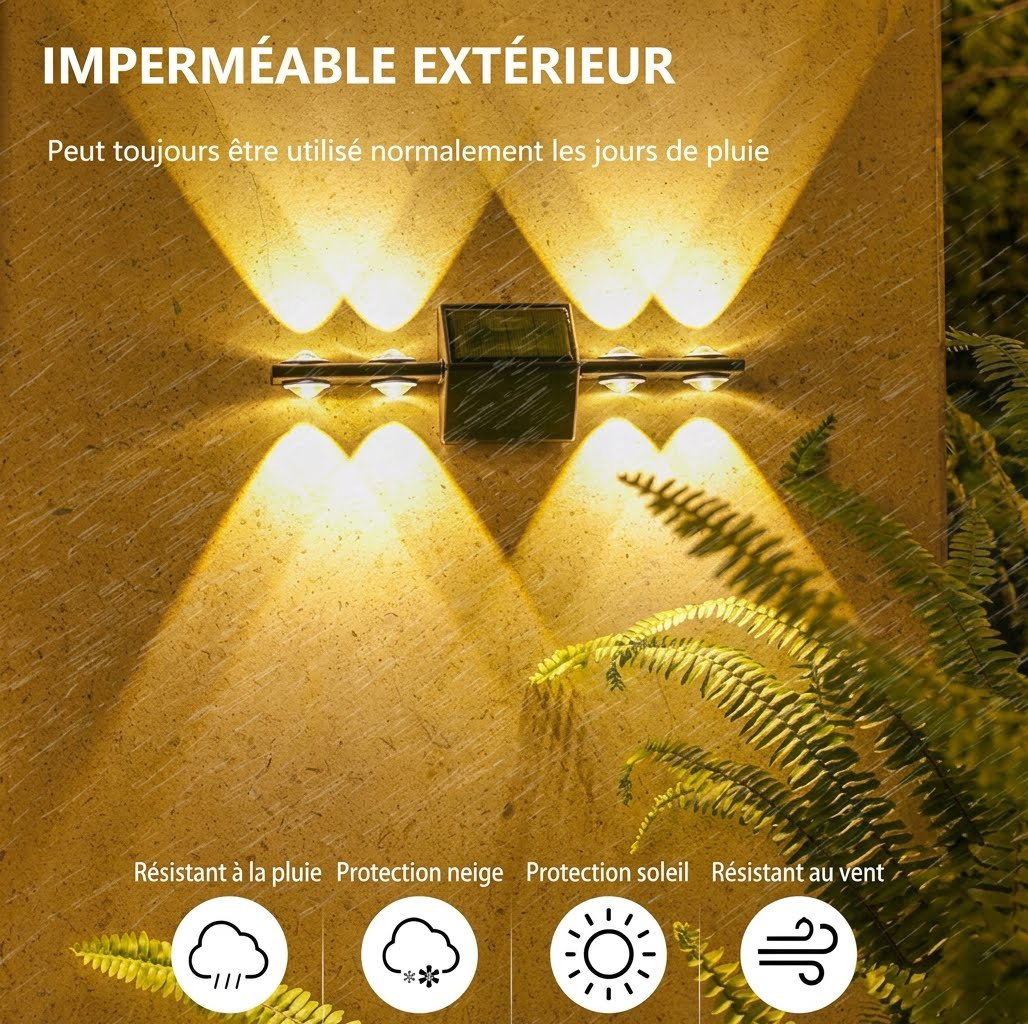 Nouvelles lampes décoratives  murales solaires d’extérieur 