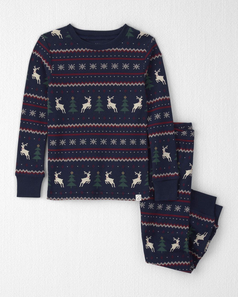 Toddler 2-Piece Organic Cotton Fair Isle Pajamas