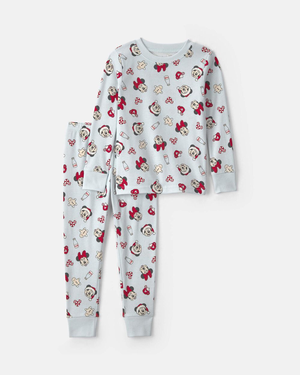 Toddler 2-Piece Disney© Mickey Mouse Christmas 100% Cotton Snug Fit Pajama Set - Blue