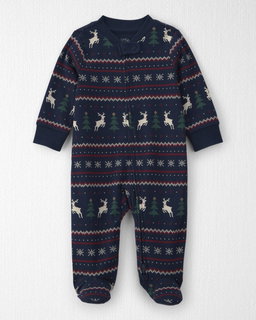 Baby Organic Cotton Fair Isle Sleep & Play Pajamas