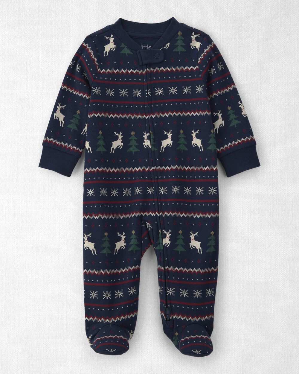 Baby Organic Cotton Fair Isle Sleep & Play Pajamas