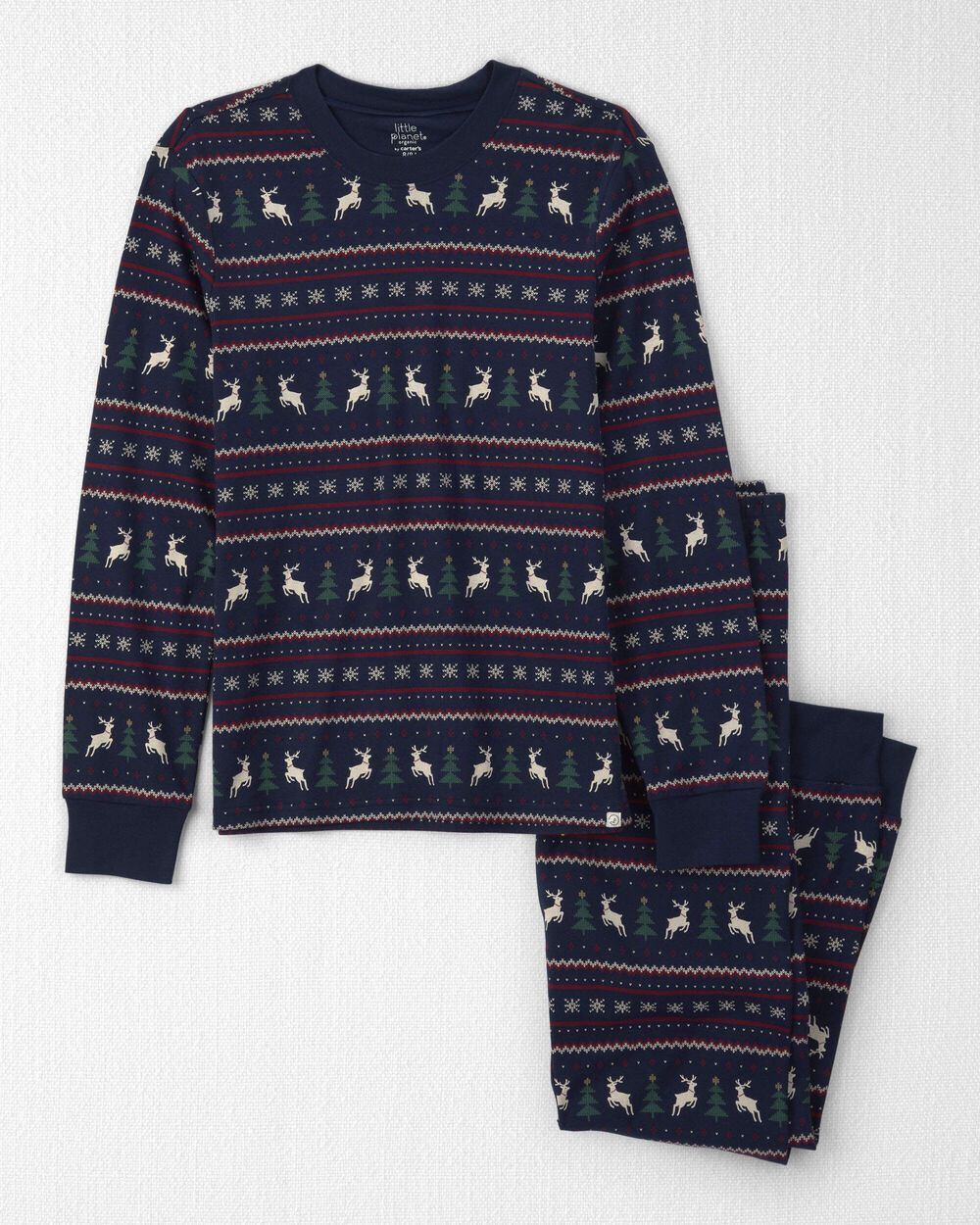 Adult 2-Piece Organic Cotton Fair Isle Pajamas
