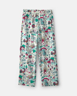 Adult Christmas Scavenger Hunt Fleece Loose Fit Pajama Bottoms