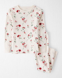 Toddler Girl 2-Piece Organic Cotton Pajamas in Rosethorn Hollow