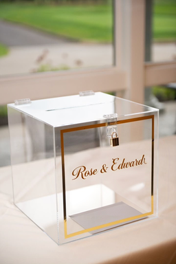 Acrylic wedding envelope Box