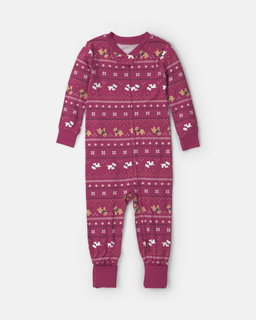 Baby 1-Piece Fair Isle PurelySoft™ Snug Fit Pajama - Burgundy