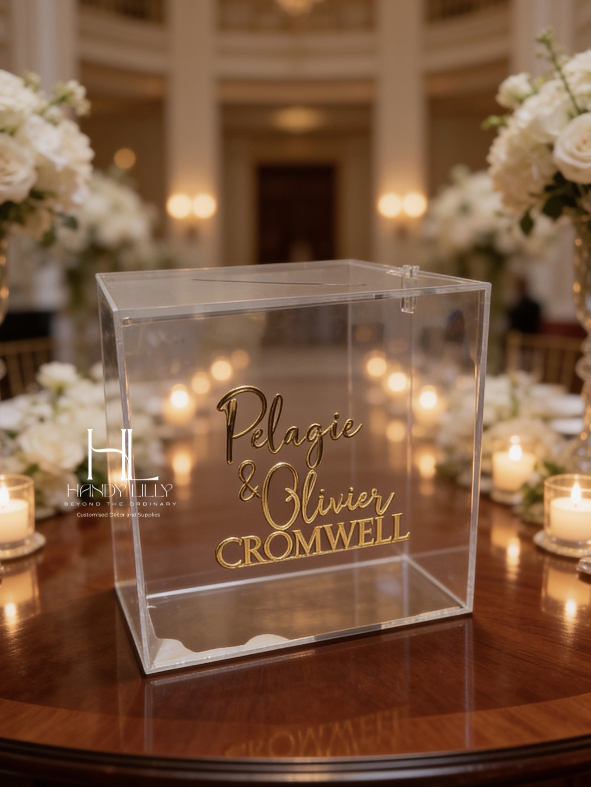 Acrylic wedding envelope Box_1