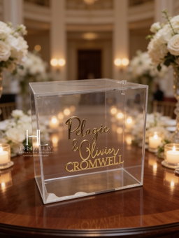 Acrylic wedding envelope Box