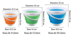 10L Seau pliable rond pour nettoyage