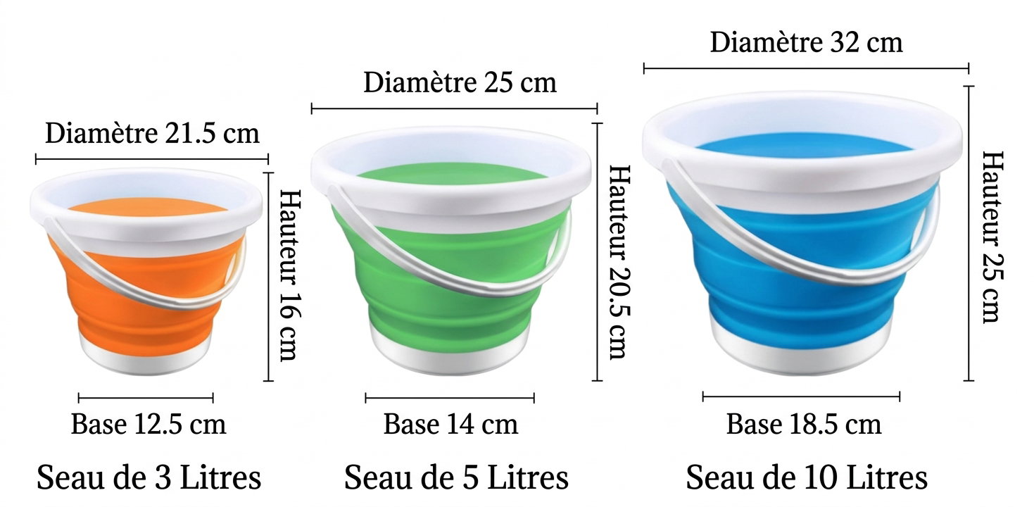 10L Seau pliable rond pour nettoyage_7
