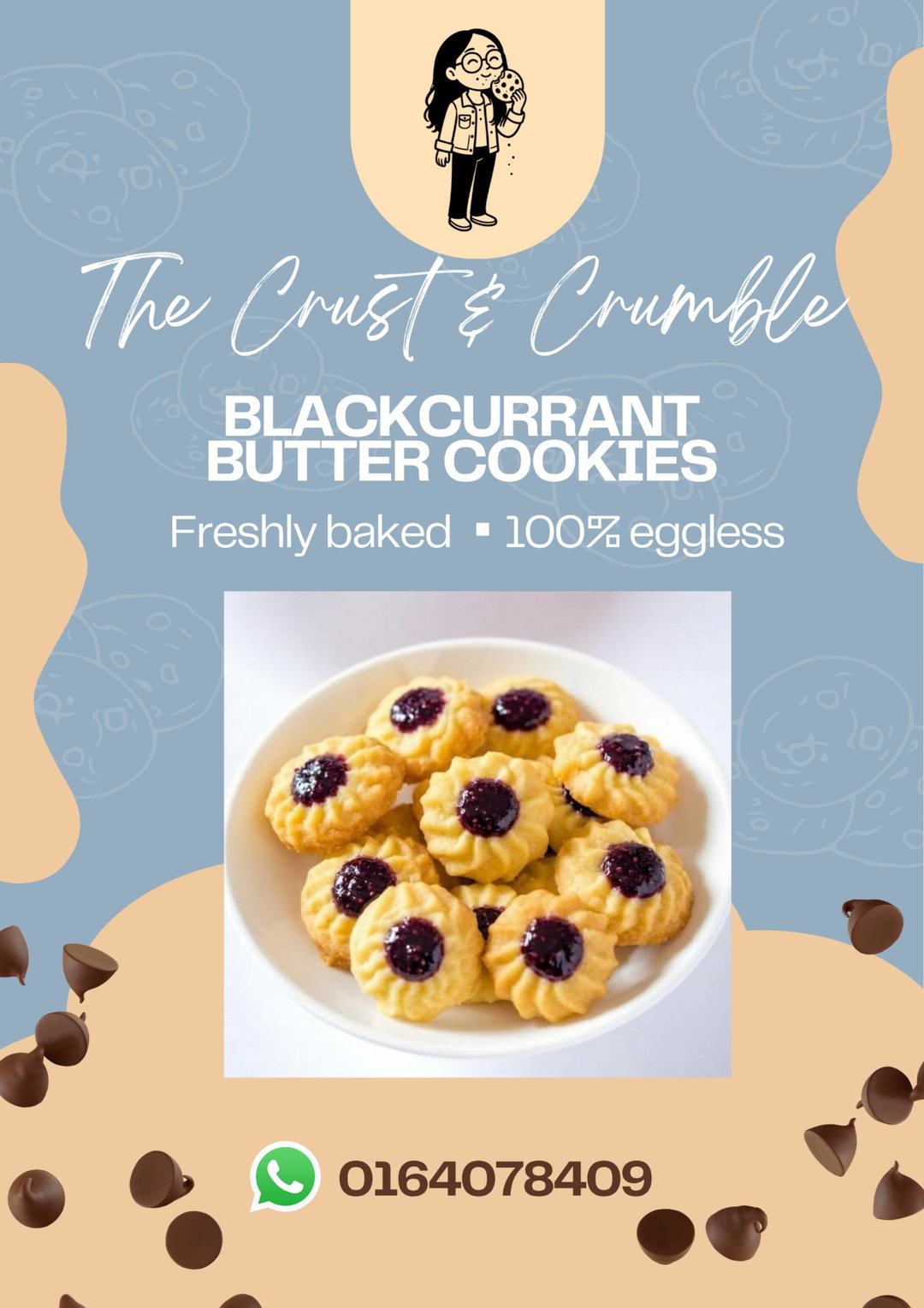 Blackcurrant Butter Cookies 200gm
