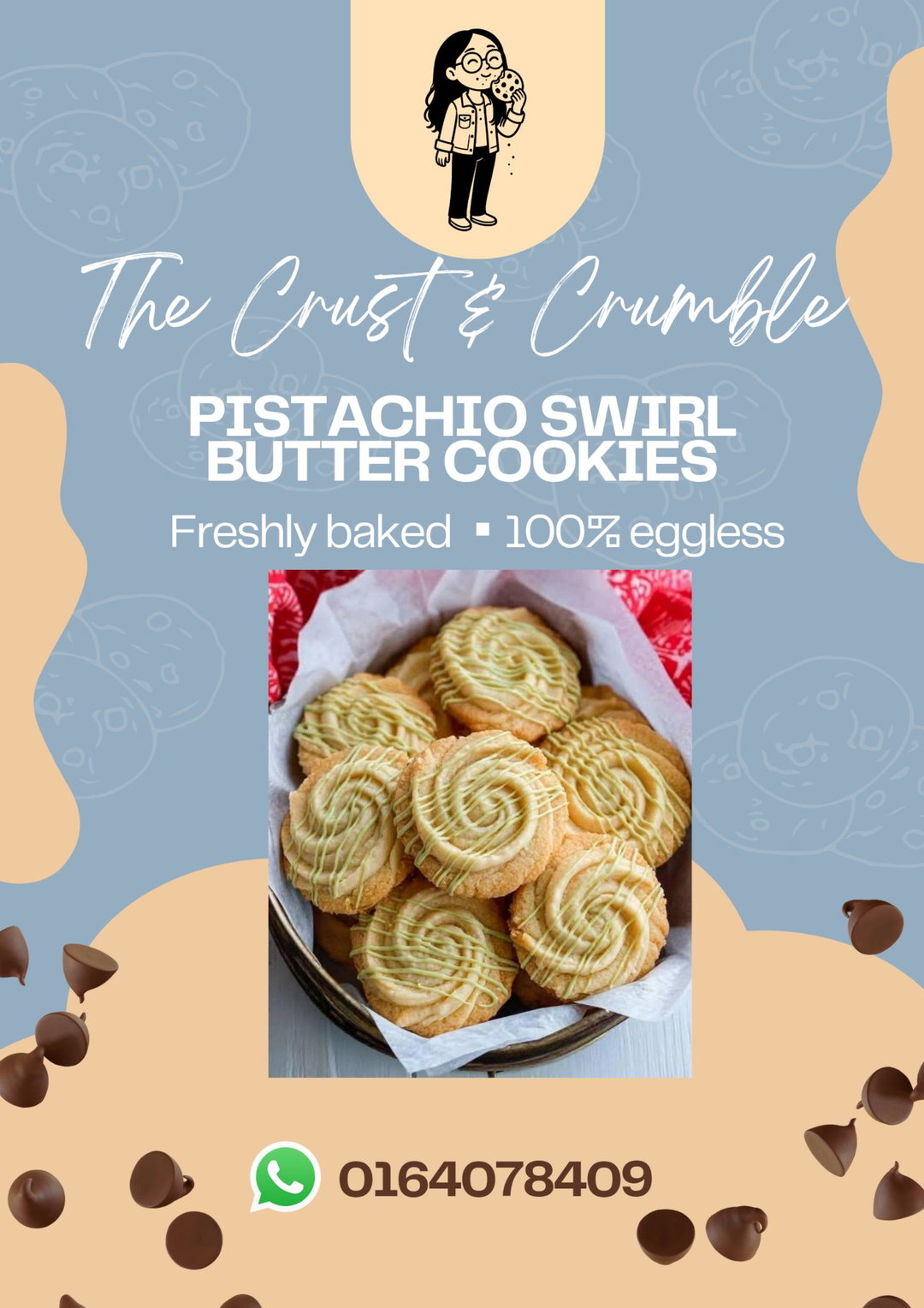 Pistachio Swirl Butter Cookies 250gm