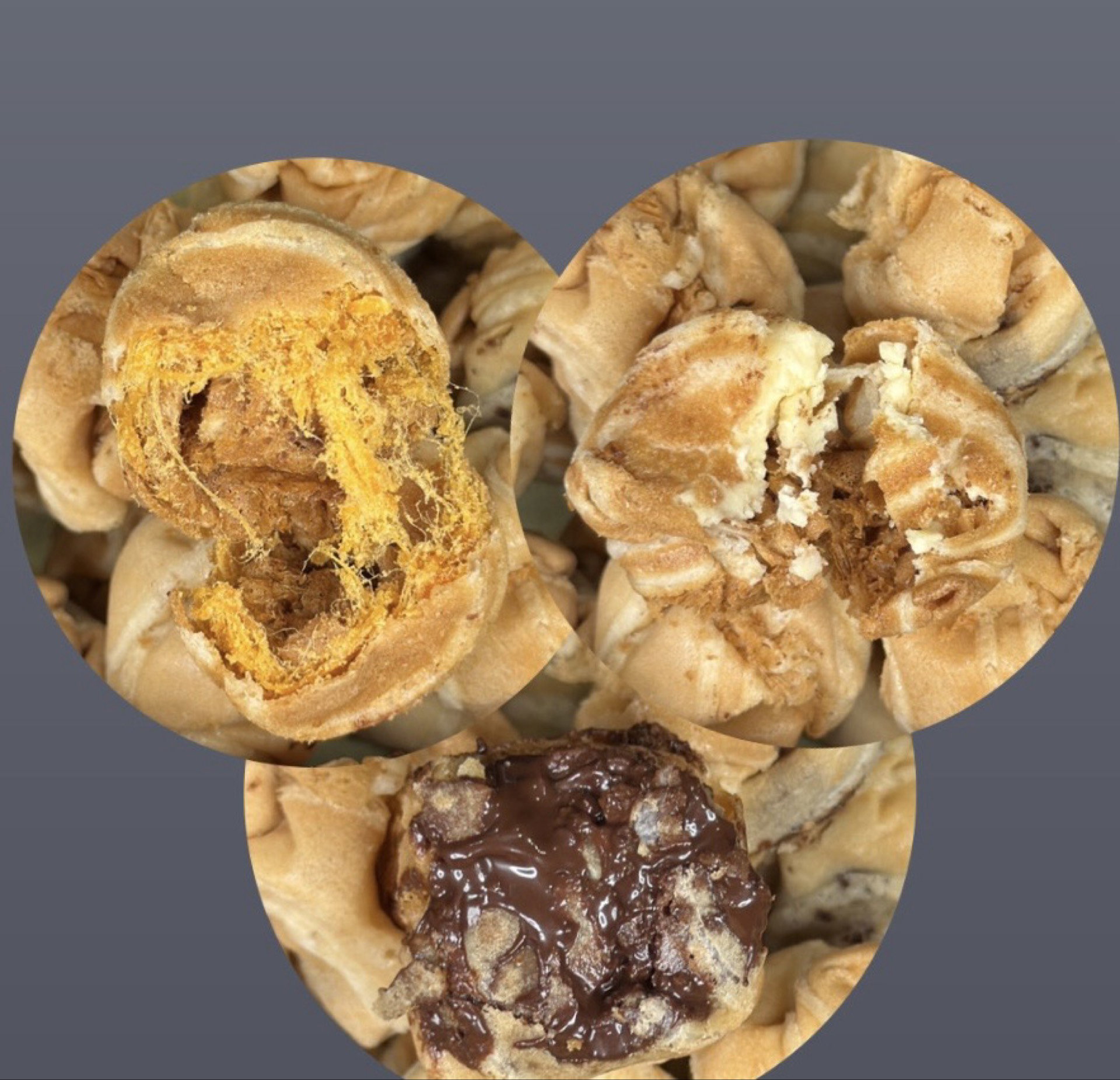 Chicken floss 6pcs mix White & Dark choc (3pcs each)