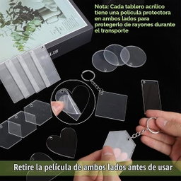 Llaveros acrílicos de formas