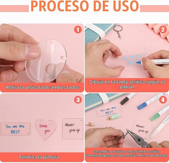 Llaveros acrílicos de formas_4