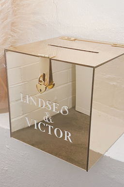 Acrylic wedding envelope Box
