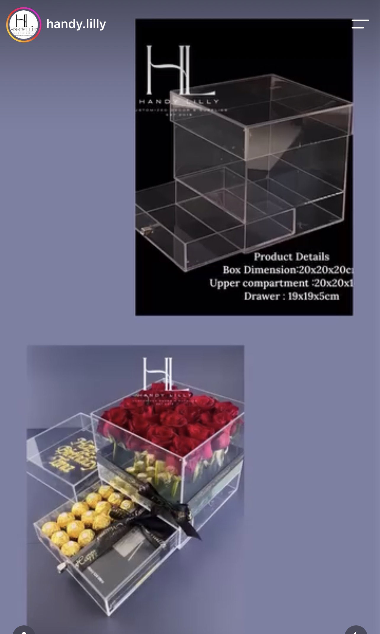 Acrylic Square box with drawer_2