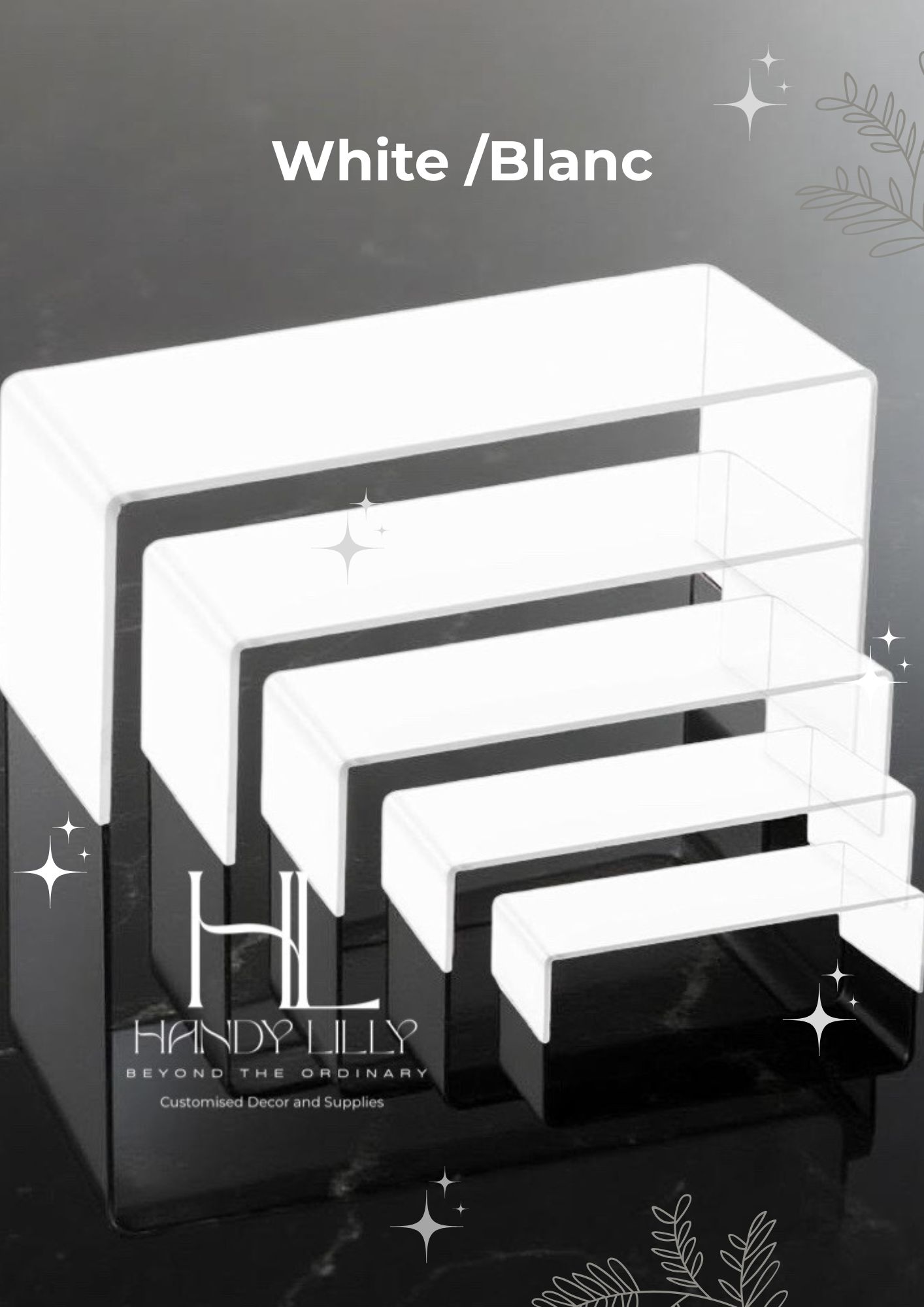 Acrylic Presentation Stands set of 5_10