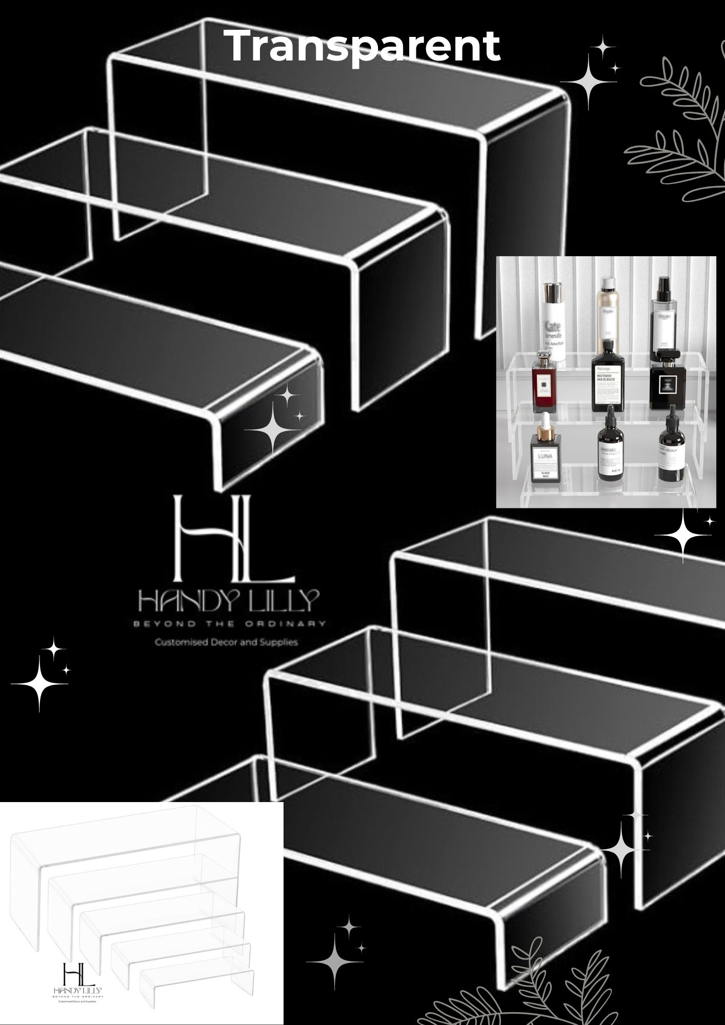 Acrylic Presentation Stands set of 5_6