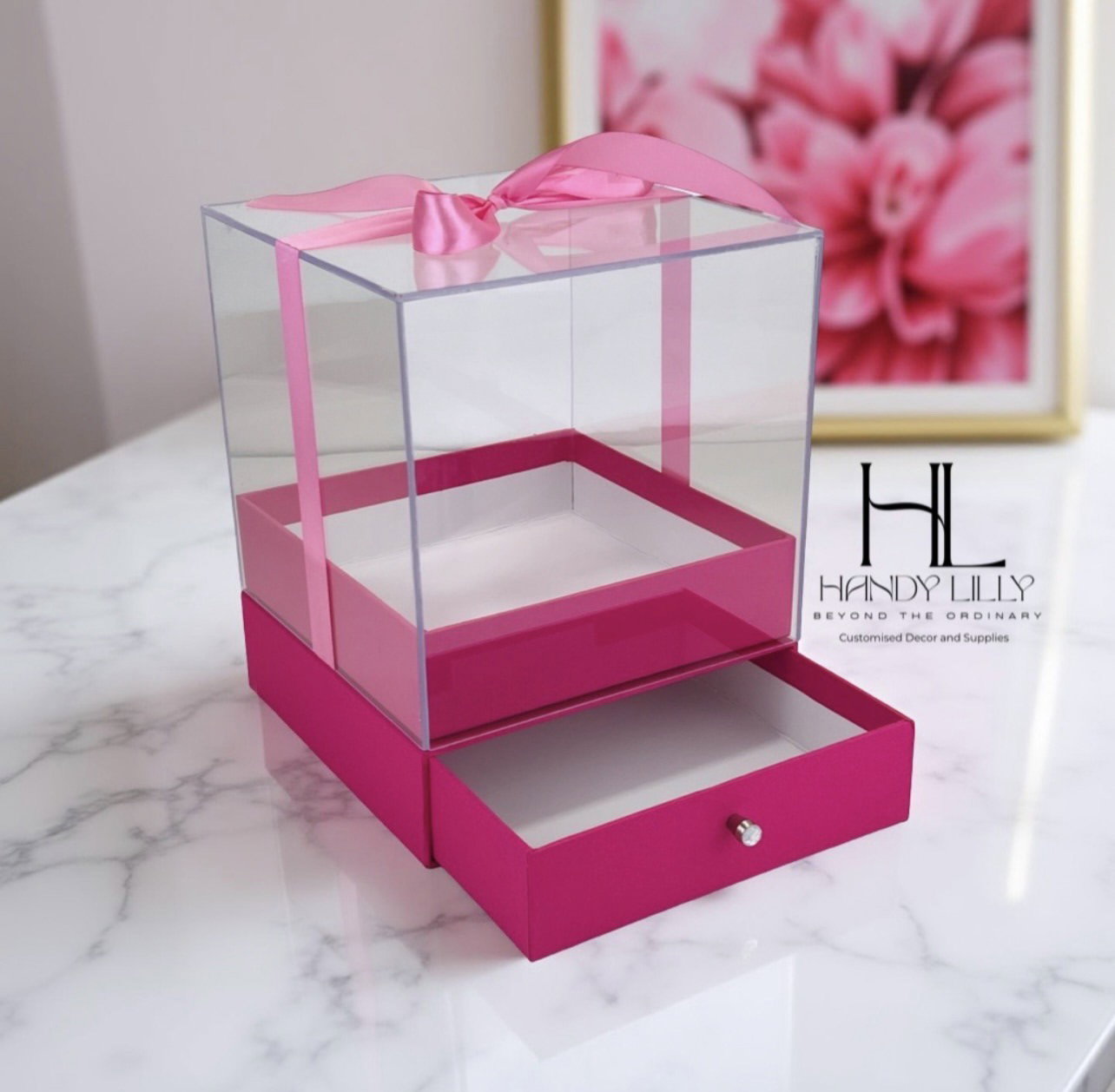 Half Acrylic Box with drawer_1