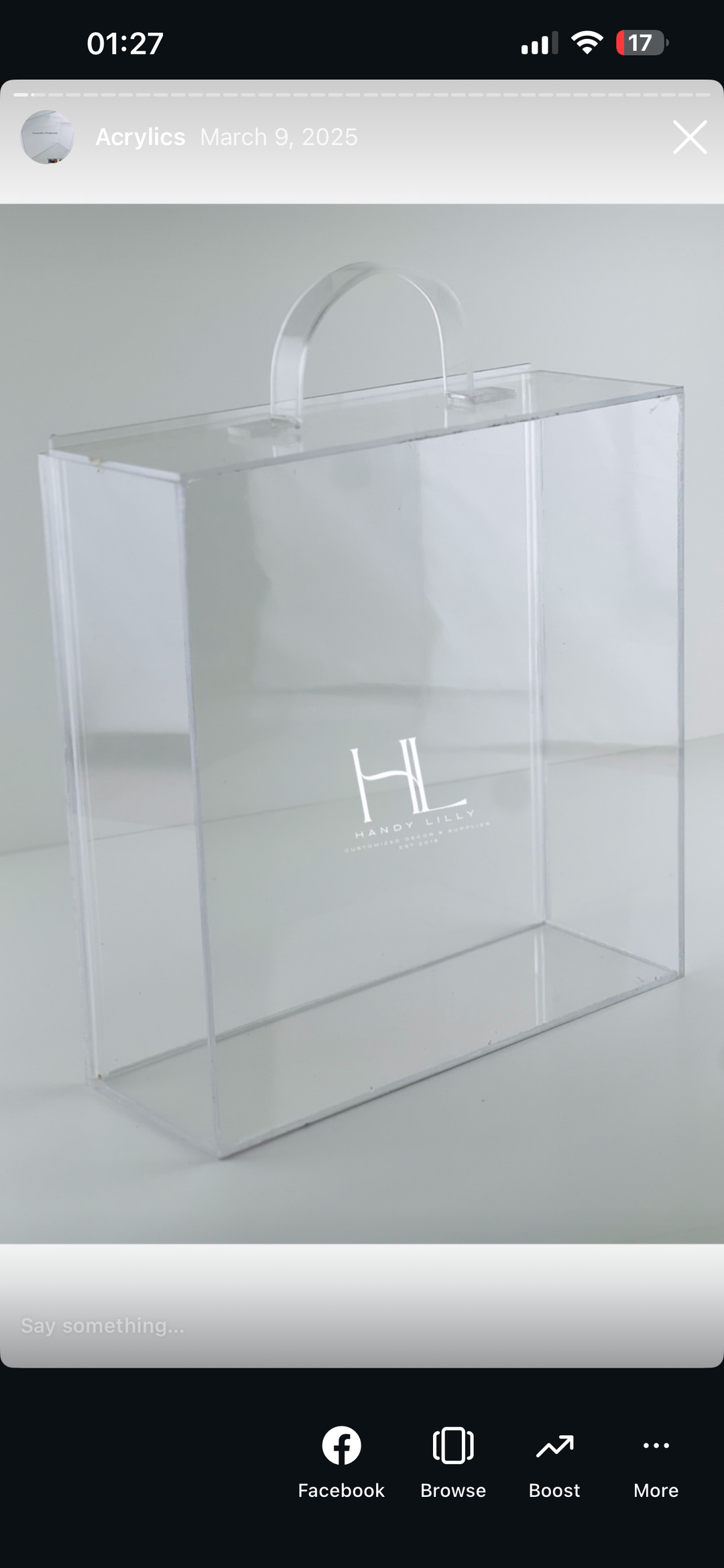Acrylic Briefcase Box