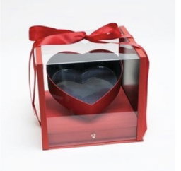 Acrylic box with heart and drawer