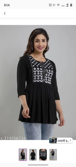 Premium Black kurti