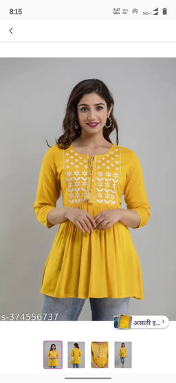 Premium yellow kurti