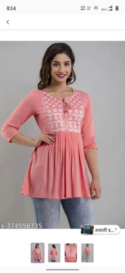 Premium pink kurti
