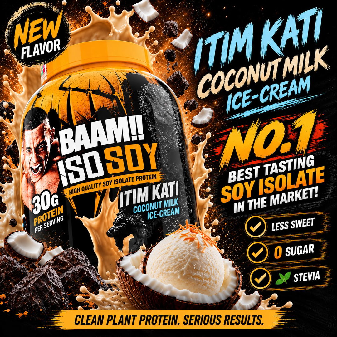 BAAM!!⢠ISO-SOY Plant Protein Isolate (5lb / 2.3kg) | 30g Soy Isolate Protein ⢠Vegan ⢠Lactose-Free ⢠Lab-Tested Premium Plant Protein