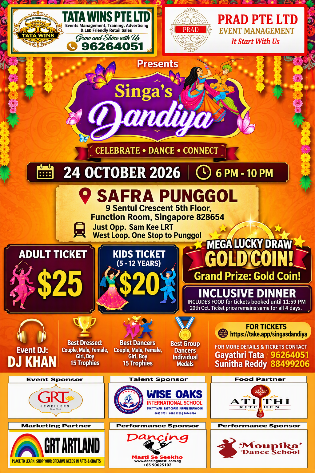 🎉 Singa’s Dandiya 2026 Adult ticket 