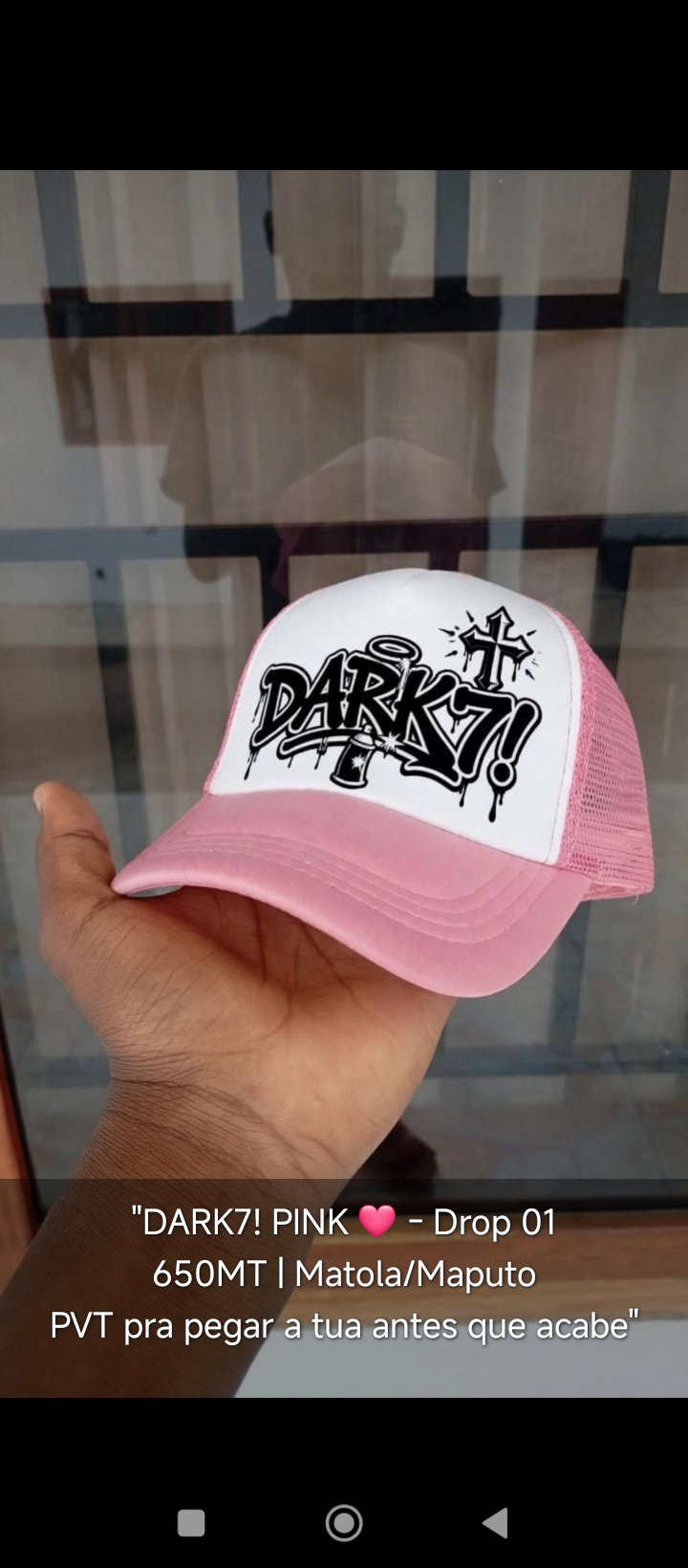 Boné rosa