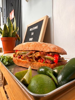 Green Mediterranean Grilled Chicken Sandwich  