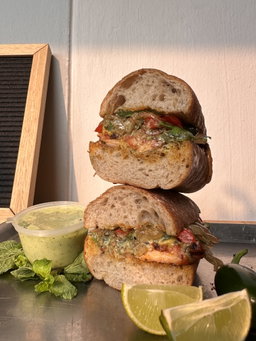 Green Mediterranean Grilled Chicken Sandwich  