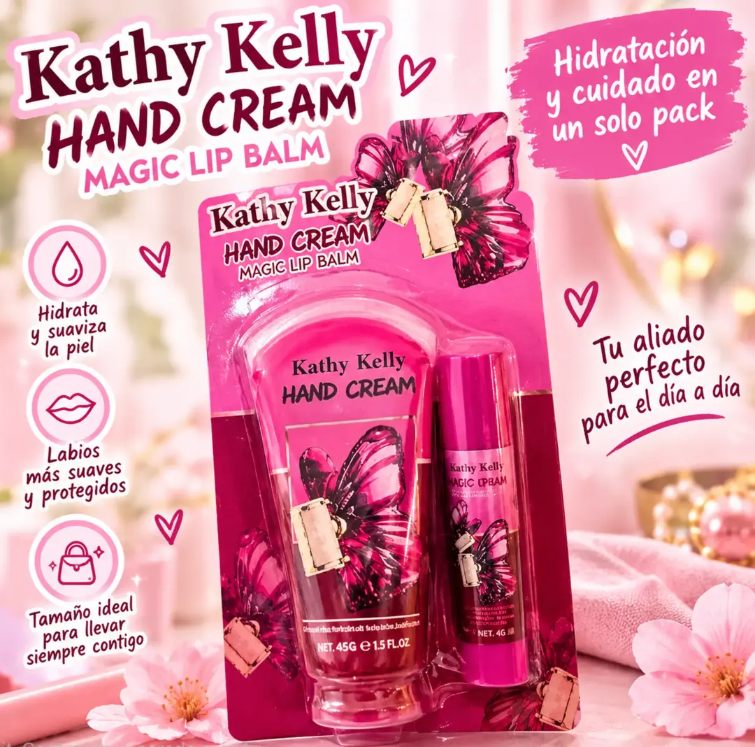 Dúo Crema de manos y bálsamo labial Mariposa
