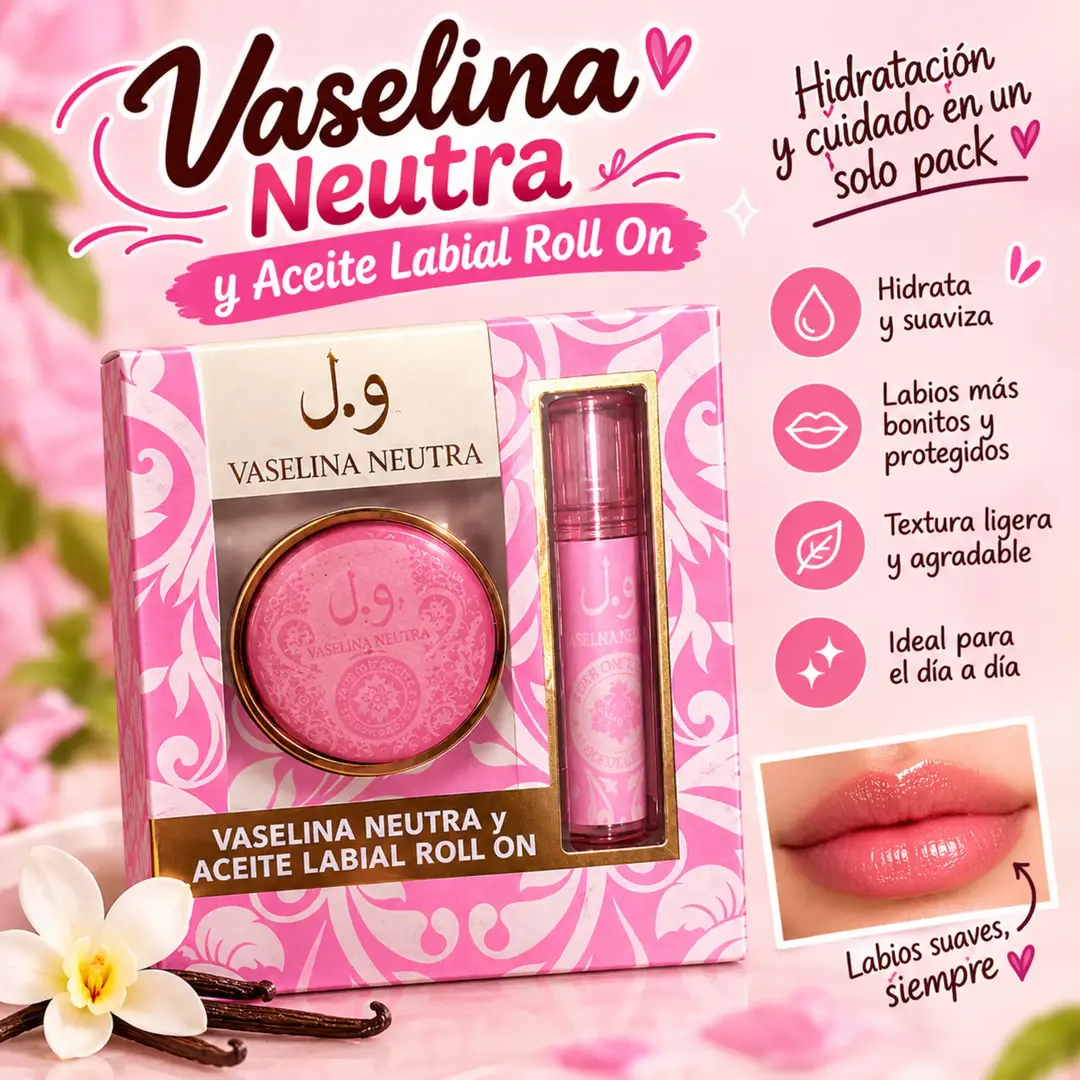 Set de vaselina y aceite labial Yara